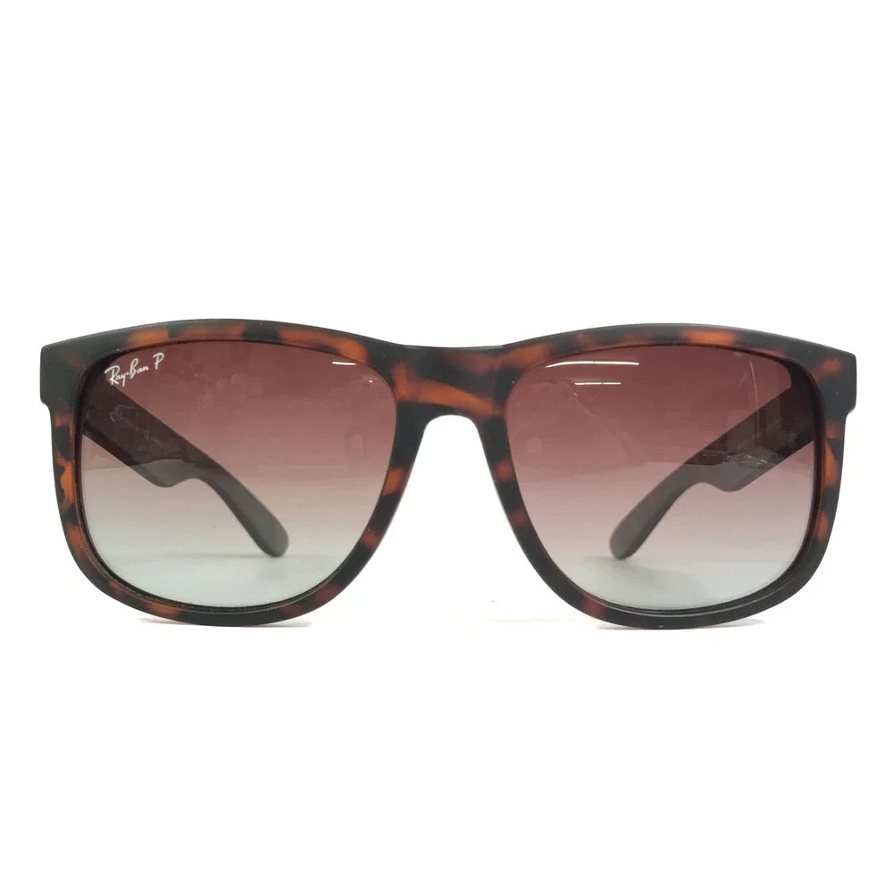 Ray-Ban Sunglasses RB4165 JUSTIN 865/T5 Matte Havana w Brown Gradient Polarized